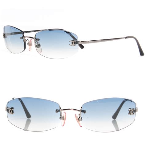 celebrity chanel round sunglasses|chanel frameless sunglasses.